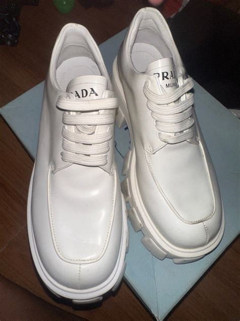 prada lace online indonesia|Prada monolith lace up shoes.